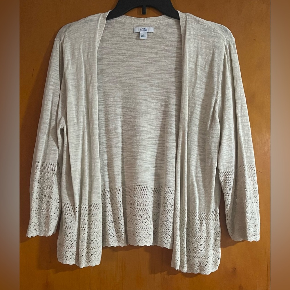 Croft & Barrow Light Beige Cardigan